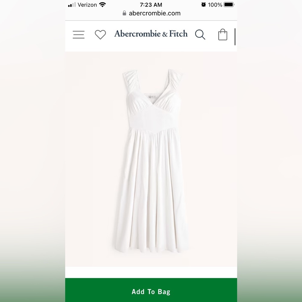 Abercrombie White Linen Cap Sleeve Corset Dress